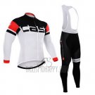 Castelli Cycling Jersey Bib Tight 2015 Men Long Sleeve Black and White