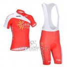 Cofidis Cycling Jersey Bib Short 2013 Short Sleeve Red