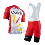 Cofidis Cycling Jersey Bib Short 2020 Short Sleeve Red White