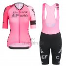 EF Education-EasyPost Cycling Jersey Bib Short 2023 Women Short Sleeve Pink