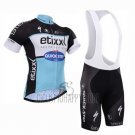 Etixx Quick Step Cycling Jersey Bib Short 2015 Short Sleeve Black and White
