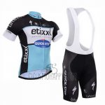 Etixx Quick Step Cycling Jersey Bib Short 2015 Short Sleeve Black and White
