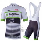 Fortuneo Samsic Cycling Jersey Bib Short 2018 Short Sleeve White