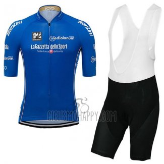 Giro D'italy Cycling Jersey Bib Short 2017 Men Short Sleeve Blue