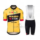 Jumbo Visma Cycling Jersey Bib Short 2022 Short Sleeve Yellow