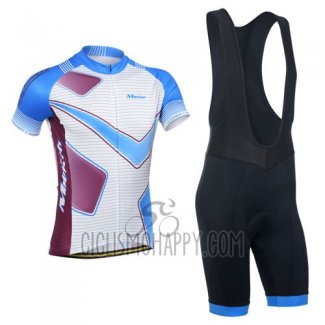 Monton Cycling Jersey Bib Short 2014 Men Short Sleeve Purple and Blue