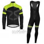 Nalini Cycling Jersey Bib Tight 2019 Men Long Sleeve Black Green