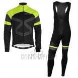 Nalini Cycling Jersey Bib Tight 2019 Men Long Sleeve Black Green