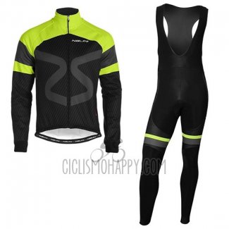 Nalini Cycling Jersey Bib Tight 2019 Men Long Sleeve Black Green
