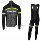 Nalini Cycling Jersey Bib Tight 2020 Men Long Sleeve Black Gray Yellow