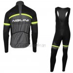 Nalini Cycling Jersey Bib Tight 2020 Men Long Sleeve Black Gray Yellow