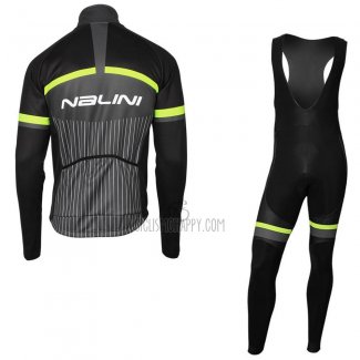 Nalini Cycling Jersey Bib Tight 2020 Men Long Sleeve Black Gray Yellow