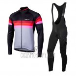 Nalini Cycling Jersey Bib Tight 2020 Men Long Sleeve Black Red