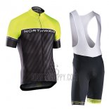 Northwave Cycling Jersey Bib Short 2017 Men Short Sleeve Green and Black