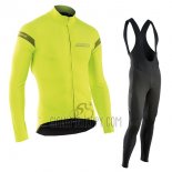 Northwave Cycling Jersey Bib Tight 2017 Men Long Sleeve Yellow