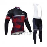 Northwave Cycling Jersey Bib Tight 2020 Men Long Sleeve Black Red