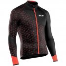 Northwave Cycling Jersey Bib Tight Men Long Sleeve Red Black