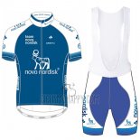 Novo Nordisk Cycling Jersey Bib Short 2017 Men Short Sleeve Novo Nordisk Blue