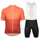 POC Cycling Jersey Bib Short 2018 Men Short Sleeve Orange