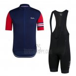 Rapha Cycling Jersey Bib Short 2021 Men Short Sleeve Dark Blue Red