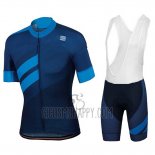 Sportful Cycling Jersey Bib Short 2018 Men Short Sleeve Dark Blue