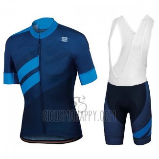 Sportful Cycling Jersey Bib Short 2018 Men Short Sleeve Dark Blue