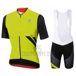 Sportful R&d Ultraskin Cycling Jersey Bib Short 2017 Men Short Sleeve Green and Black