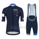 Tour de Suisse Cycling Jersey Bib Short 2019 Men Short Sleeve Dark Blue White