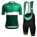 Vuelta Espana Cycling Jersey Bib Short 2022 Men Short Sleeve Black Green