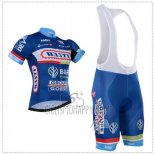 Wanty Cycling Jersey Bib Short 2018 Short Sleeve Blue