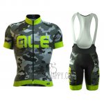 ALE Cycling Jersey Bib Short 2016 Men Short Sleeve Green and Gray