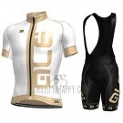 ALE Cycling Jersey Bib Short 2017 Men Short Sleeve White