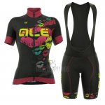 ALE Cycling Jersey Bib Short 2018 Men Short Sleeve Black Pink