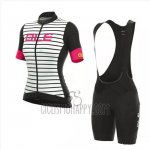 ALE Cycling Jersey Bib Short 2018 Women Short Sleeve White