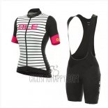 ALE Cycling Jersey Bib Short 2018 Women Short Sleeve White