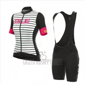 ALE Cycling Jersey Bib Short 2018 Women Short Sleeve White
