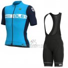 ALE Cycling Jersey Bib Short 2021 Men Short Sleeve Blue(6)