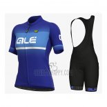 ALE Cycling Jersey Bib Short 2021 Women Short Sleeve Blue