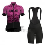 ALE Cycling Jersey Bib Short 2021 Women Short Sleeve Dark Fuchsia