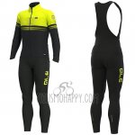 ALE Cycling Jersey Bib Tight 2019 Men Long Sleeve Slide Yellow Black