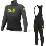 ALE Cycling Jersey Bib Tight 2020 Men Long Sleeve Yellow Black(1)
