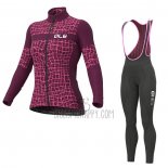 ALE Cycling Jersey Bib Tight 2021 Women Long Sleeve Purple