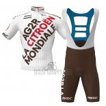 Ag2r Citroen Team Cycling Jersey Bib Short 2021 Short Sleeve White