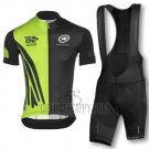 Assos Cycling Jersey Bib Short 2016 Men Short Sleeve Black and Green