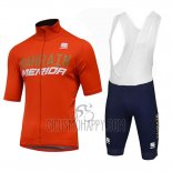 Bahrain Merida SS Cycling Jersey Bib Short 2018 Short Sleeve Orange