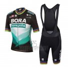 Bora-Hansgrone Cycling Jersey Bib Short 2020 Short Sleeve Green Black