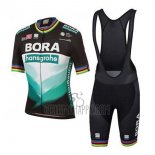 Bora-Hansgrone Cycling Jersey Bib Short 2020 Short Sleeve Green Black