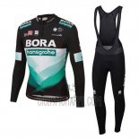 Bora-Hansgrone Cycling Jersey Bib Tight 2020 Long Sleeve Blue Black
