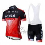 Bora Cycling Jersey Bib Short 2019 Short Sleeve Black Red