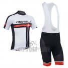 Castelli Cycling Jersey Bib Short 2013 Men Short Sleeve White